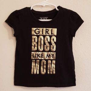 The Children's Place Black TShirt Girl Boss